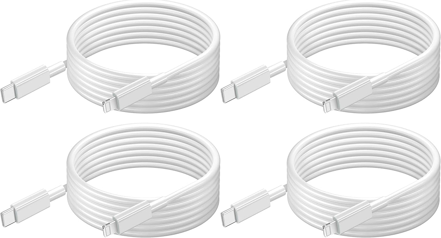 4Pack USB C to Lightning Cable 3ft[Apple MFi Certified],Apple Charging Cord,Fast iPhone Charger Cable Compatible with iPhone 13/13 Pro/13 Pro Max/12/12 Pro/12 Pro Max/SE 3/11 Pro Max/XR/X/8/7,iPad