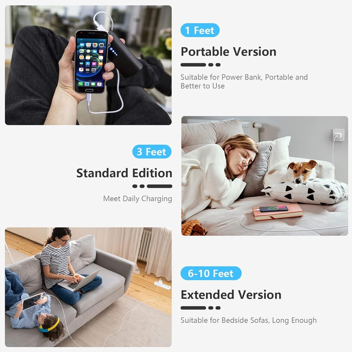 4Pack USB C to Lightning Cable 3ft[Apple MFi Certified],Apple Charging Cord,Fast iPhone Charger Cable Compatible with iPhone 13/13 Pro/13 Pro Max/12/12 Pro/12 Pro Max/SE 3/11 Pro Max/XR/X/8/7,iPad